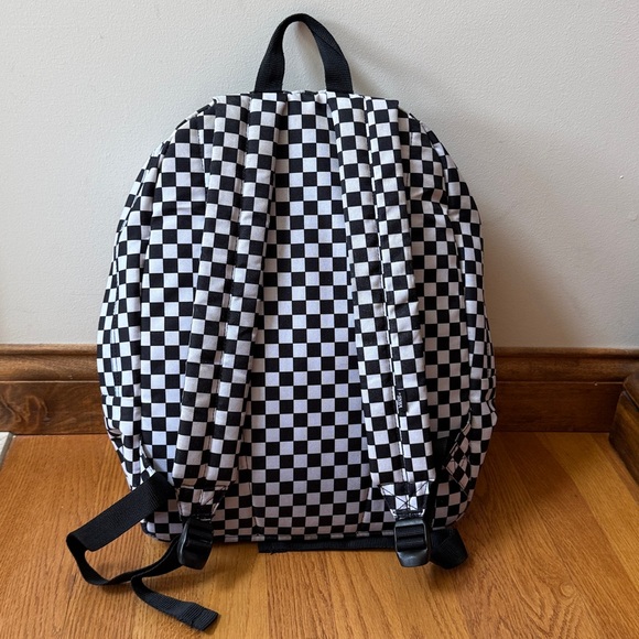 Vans Old Skool Checkered Backpack Bookbag Black White Large Padded Inside Pocket - Picture 9 of 11